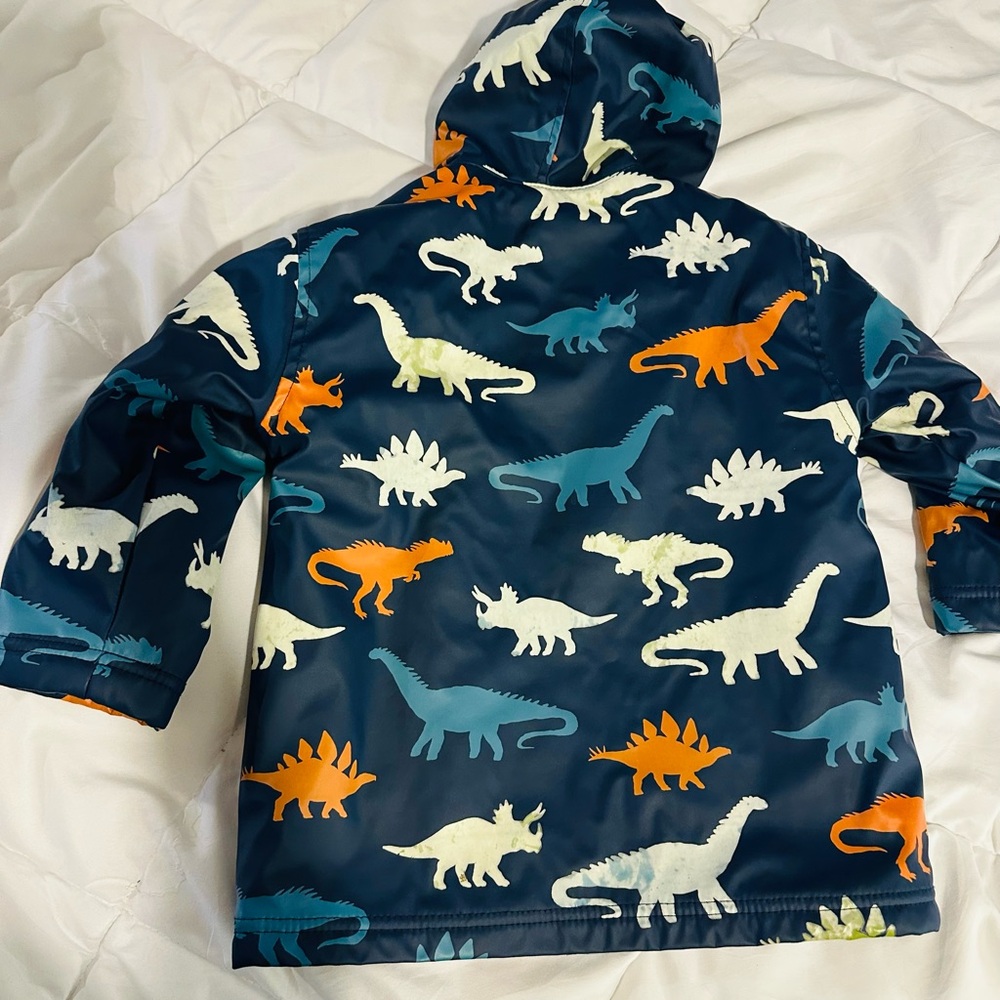 Hatley Cream and Blue Sherpa Line Rain Jacket - Picture 4 of 4